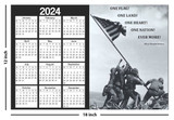 Iwo Jima - 2024 Yearly Wall Calendar Poster 18" x 12"