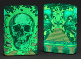 Flaming Skull Glow in the Dark Design Zippo Lighter