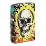 Flaming Skull Glow in the Dark Design Zippo Lighter