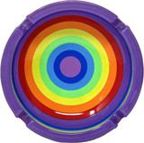 Rainbow Novelty Glass Ashtray - 4.25" Diameter