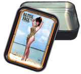 Beach Bettie Page Stash Tin Storage Container Opened Image