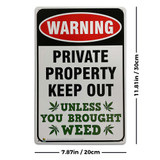 Warning Private Property Keep Out Tin Sign - 20x30cm - 7.87" x 11.81" Warning Private Property Keep Out Tin Sign - 20x30cm - 7.87" x 11.81"