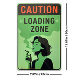 Caution Loading Zone Tin Sign - 20x30cm - 7.87" x 11.81" Caution Loading Zone Tin Sign - 20x30cm - 7.87" x 11.81"