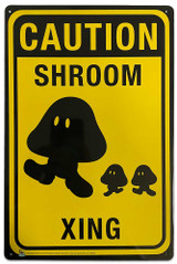 Shroom Crossing Tin Sign - 20x30cm - 7.87" x 11.81" Shroom Crossing Tin Sign - 20x30cm - 7.87" x 11.81"