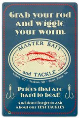 Master Bait and Tackle Tin Sign - 20x30cm - 7.87" x 11.81" Master Bait and Tackle Tin Sign - 20x30cm - 7.87" x 11.81"