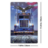 This is My Freedom Truck Tin Sign - 20x30cm - 7.87" x 11.81"