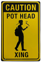 Pothead Crossing Tin Sign - 20x30cm - 7.87" x 11.81"