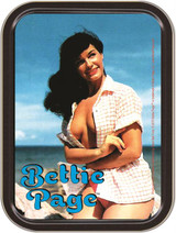 Bettie Page Beach Stash Tin Storage Container Image