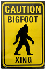 Bigfoot Crossing Tin Sign - 20x30cm - 7.87" x 11.81"