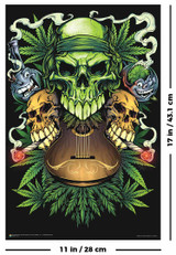 Marijuana Skulls by FlyLand Designs Mini Poster - 11 x 17 in.