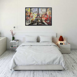 Eiffel Tower Paris Scenic Framed LED Neon Light Canvas Print - 36" x 24"