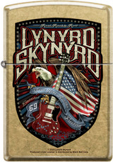 Lynyrd Skynyrd Tumbled Brass Lustre Zippo Lighter Lynyrd Skynyrd Tumbled Brass Lustre Zippo Lighter