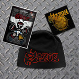 Saxon Officially Licensed Gift Set - 1 Jersey Beanie, 1 Standard Woven Patch, 1 Set of Five Guitar Picks