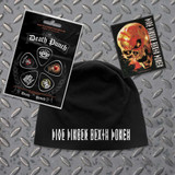 Five Finger Death Punch Officially Licensed Gift Set - 1 Jersey Beanie, 1 Standard Woven Patch, 1 Set of Five Guitar Picks