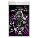 Black Label Society Officially Licensed Gift Set - 1 Embroidered Beanie, 1 Standard Woven Patch, 1 Set of Five Guitar Picks