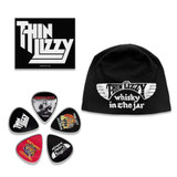 Thin Lizzy Officially Licensed Gift Set - 1 Jersey Beanie, 1 Standard Woven Patch, 1 Set of Five Guitar Picks