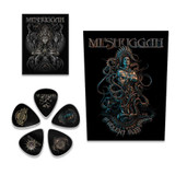 Meshuggah Officially Licensed Gift Set - 1 Woven Back Patch, 1 Standard Woven Patch, 1 Set of Five Guitar Picks