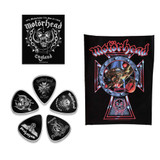 Motorhead Officially Licensed Gift Set - 1 Standard Woven Patch, 1 Woven Back Patch, 1 Set of Five Guitar Picks