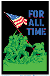 For All Time Iwo Jima Flocked Blacklight Poster - 23" x 35"