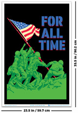 For All Time Iwo Jima Flocked Blacklight Poster - 23" x 35"