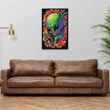 Alien Encounter Flocked Blacklight Poster - 23" x 35"