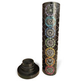 Soapstone Chakras Incense Tower Burner Multi Color - Size - 3" x 3" x 10"