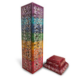 Soapstone Incense Tower Rainbow Color - Size - 3" x 3" x 10"