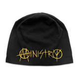 Ministry Officially Licensed Band Merch Gift Set - 1 Jersey Beanie, 1 Back Patch, 1 Embroidered Patch