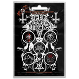 Dark Funeral Officially Licensed Band Merch Gift Set - 1 Jersey Beanie, 1 Set of Five Button Badges, 1 Standard Woven Patch