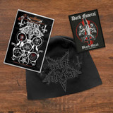 Dark Funeral Officially Licensed Band Merch Gift Set - 1 Jersey Beanie, 1 Set of Five Button Badges, 1 Standard Woven Patch