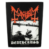 Mayhem Officially Licensed Band Merch Gift Set - 1 Back Patch, 1 Set of Five Button Badges, 1 Standard Woven Patch