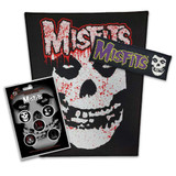 Misfits Officially Licensed Band Merch Gift Set - 1 Back Patch, 1 Set of Five Button Badges, 1 Embroidered Patch