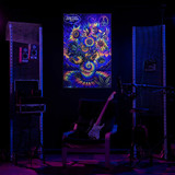 Psychedelic Van Gogh Sunflowers - Non-Flocked Blacklight Poster 24" x 36"