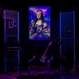 Mona Lisa Psychedelic Smoking - Non-Flocked Blacklight Poster 24" x 36"