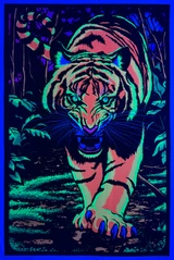 On the Prowl Flocked Blacklight Poster - 23" x 35"