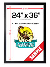 Black Wood Poster Frame - 24" x 36"