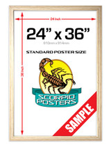 Natural Wood Color Poster Frame - 24" x 36"