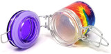Airtight Glass Mini Stash Jar 1.5 Oz - Tye Dye Design