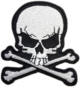White Skull - Embroidered Sew On Patch 2.72" X 3"