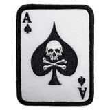 Poker Player Skull - Embroidered Sew On Patch 2 1/4" X 3" Image