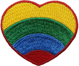 Heart Embroidered Sew On Patch - 2" X 2" Image