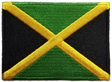 Jamaican Flag - Embroidered Sew On Patch 3 1/2" X 2 1/2" Image