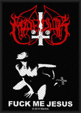 Marduk Fuck Me Jesus - Woven Sew On Patch 3" x 4" Image