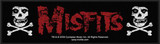 Misfits Fiend Skull & Crossbones - Woven Sew On Patch 8" x 2" Image