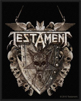 Testament - Shield - Woven Sew On Patch 3" x 3.75" Image