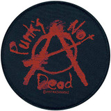 Punk's Not Dead - Woven Sew On Patch 4" Round Image