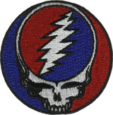 Grateful Dead Steal Your Face - Iron On Embroidered Patch 2" Round Image