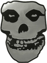 Misfits Skull - Silver Vinyl with Embroidered Edges Back Patch 7.1" x 10"