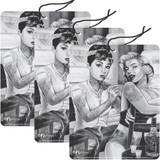 Road Rage Air Freshener - Vanilla Scent - Audrey & Marilyn Tattoo - 3 Pack