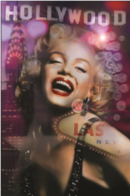 Marilyn Monroe Hollywood Poster 24in x 36in Image